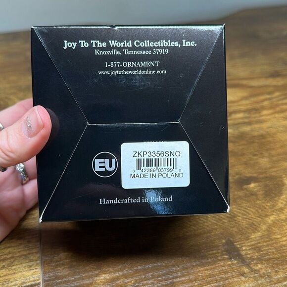 Joy To The World Collectibles - Goldendoodle Snowy Version Painted Glass Poland - Picture 8 of 10